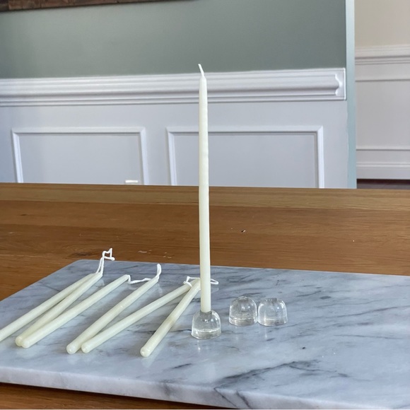 Vintage Mini Taper Candles with Glass Holders - Picture 5 of 13